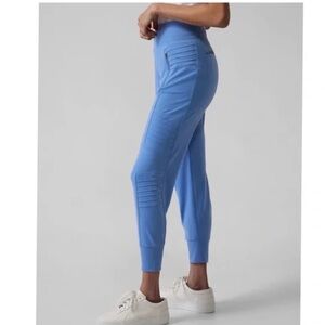 Athleta Venice Moto Jogger Pants Cottage Blue Size Medium